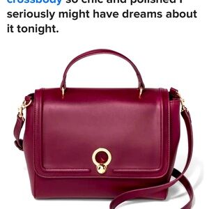 SOLD Target Oxblood Vegan Leather Handbag